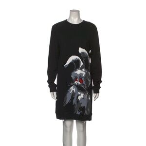McQ Alexander McQueen Graphic Print Mini Sweater Dress
